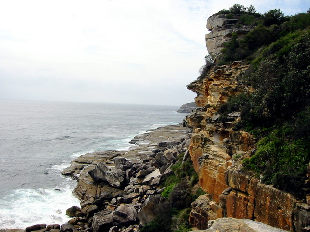 Cliff near Sydney heads