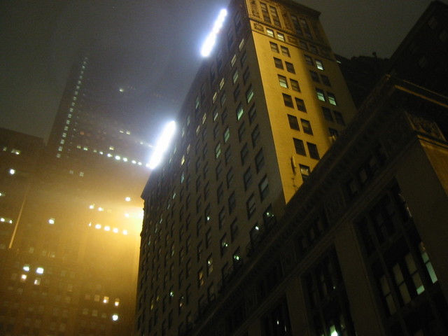 Misty buildings