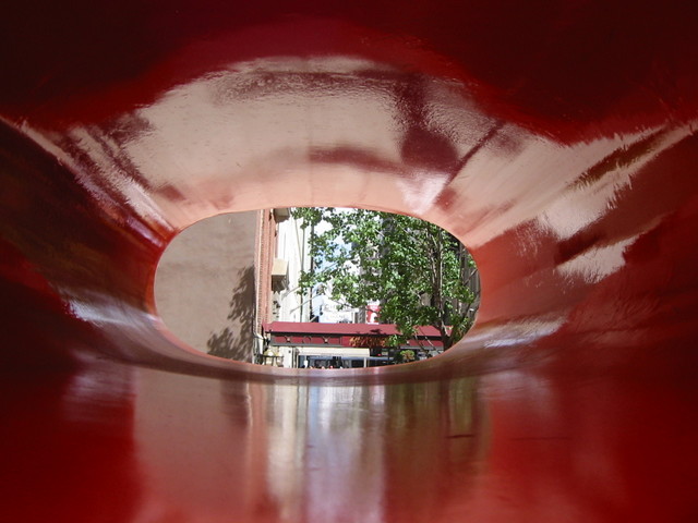 View through a tunnel