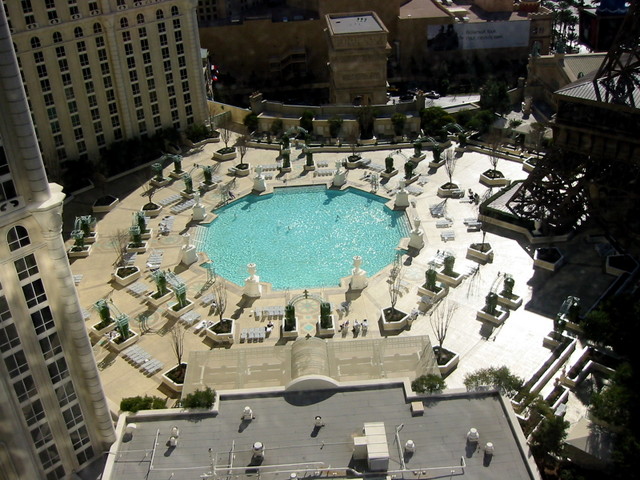 The pool at the Paris hotel