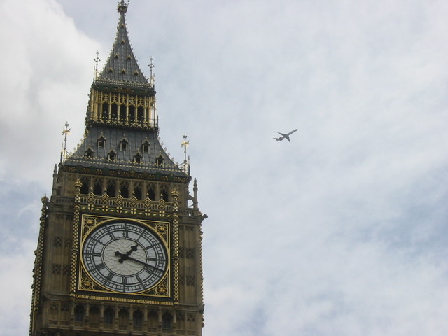 Big Ben and plane