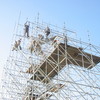 Workmen on scaffolding