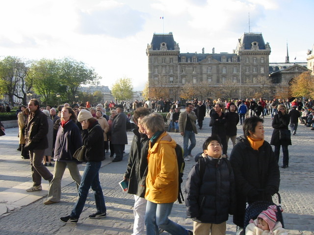 Crowds at the Notre Dame