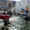 Fountains in front of the Pompidou